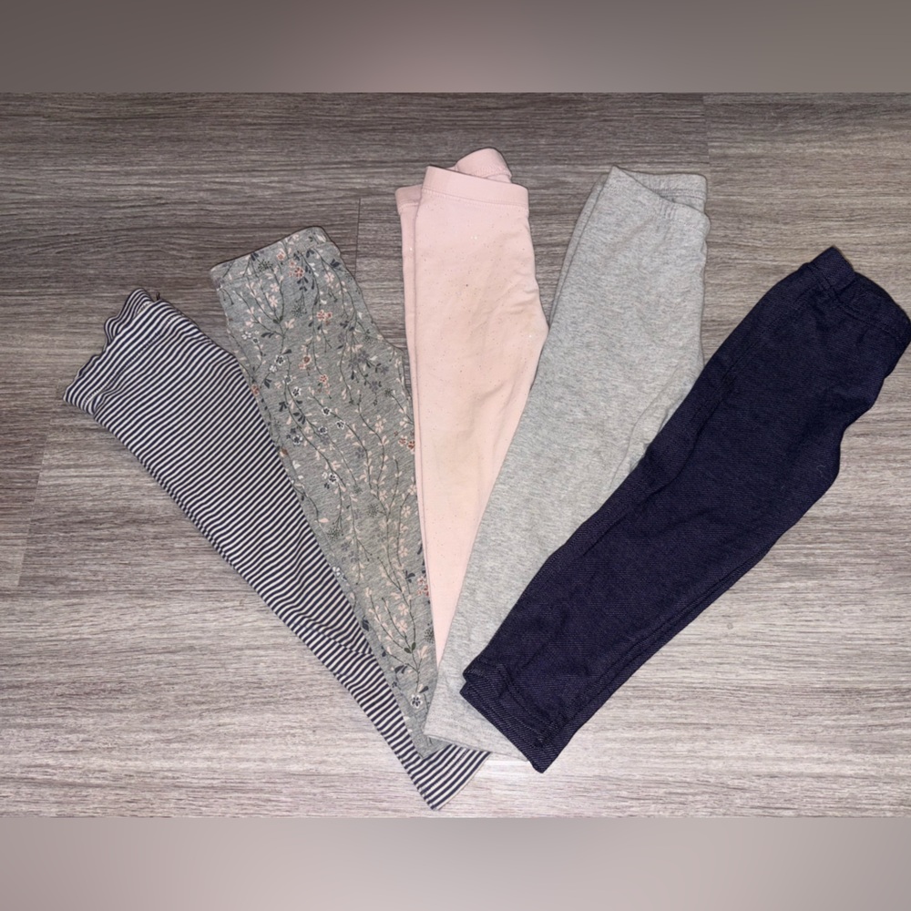 Cat & Jack Kids Leggings Set - Navy, Gray, Pink, Floral, Striped